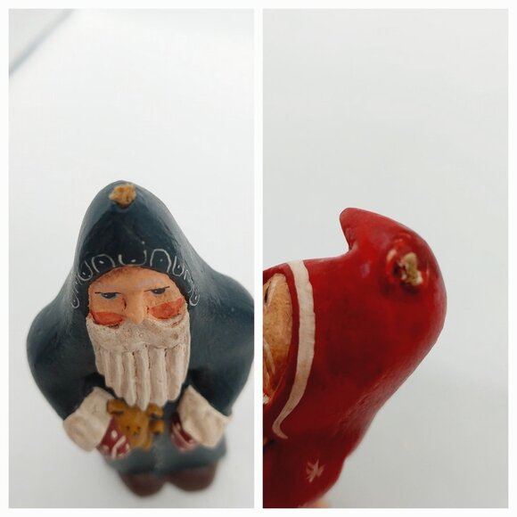 Randy Tate Santa Folk Art Set Of 2 READ - Picture 4 of 16